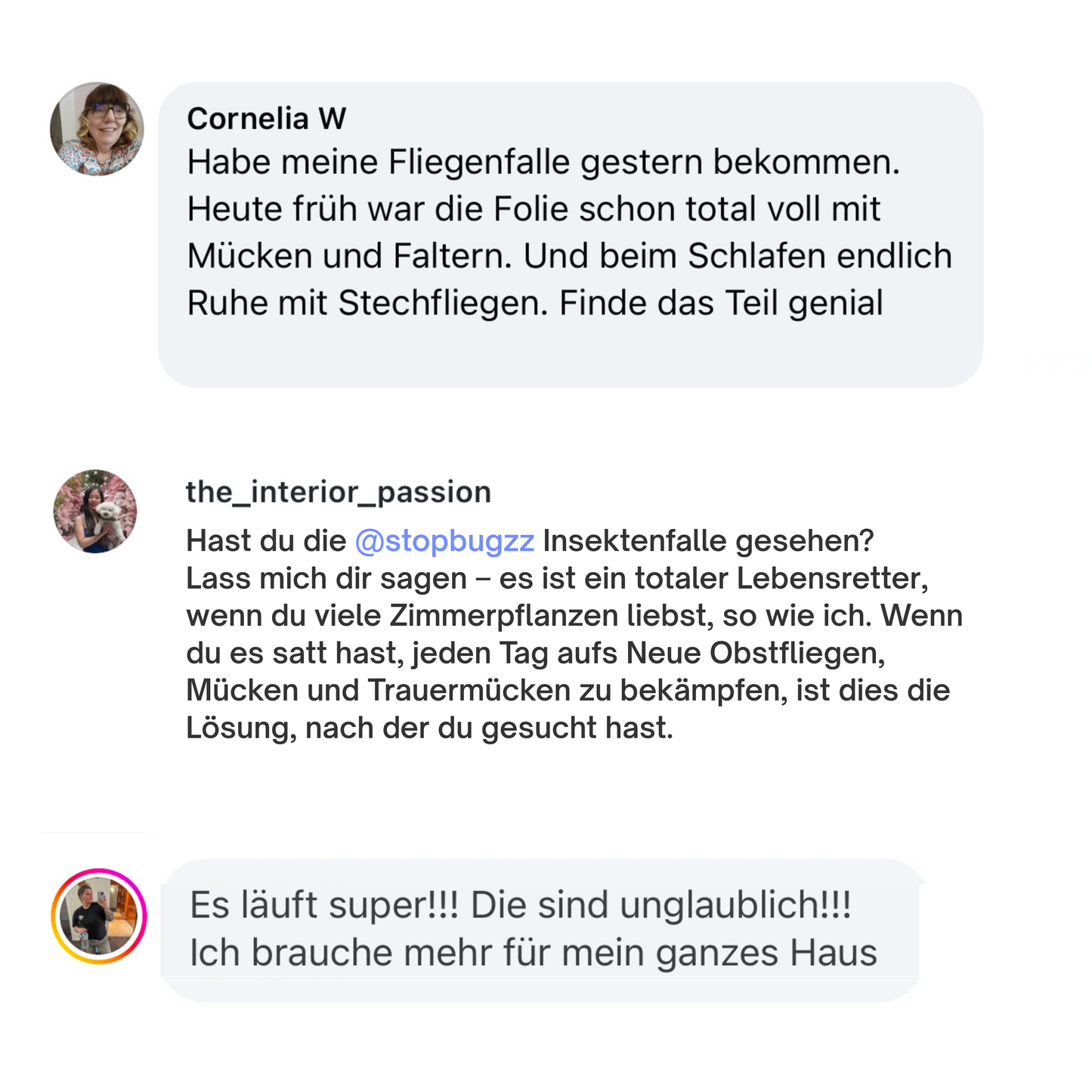 Fliegende Insektenfalle