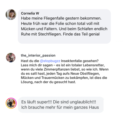 Fliegende Insektenfalle